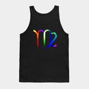 Virgo zodiac sign luminescent paint Tank Top